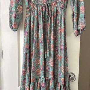 Anthropology Boemo Floral Paisley Maxi Dress